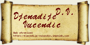 Đenadije Vučendić vizit kartica